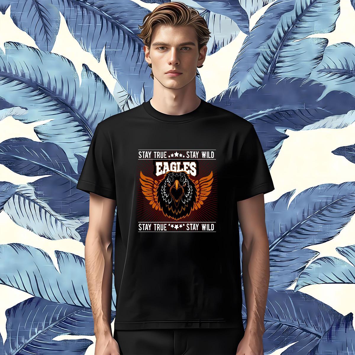 Designer Men Tees eagle Home Outdoor 230g Pure Cotton Clothes Short Sleeve Soft Cool T Shirt For Man White Plus Size