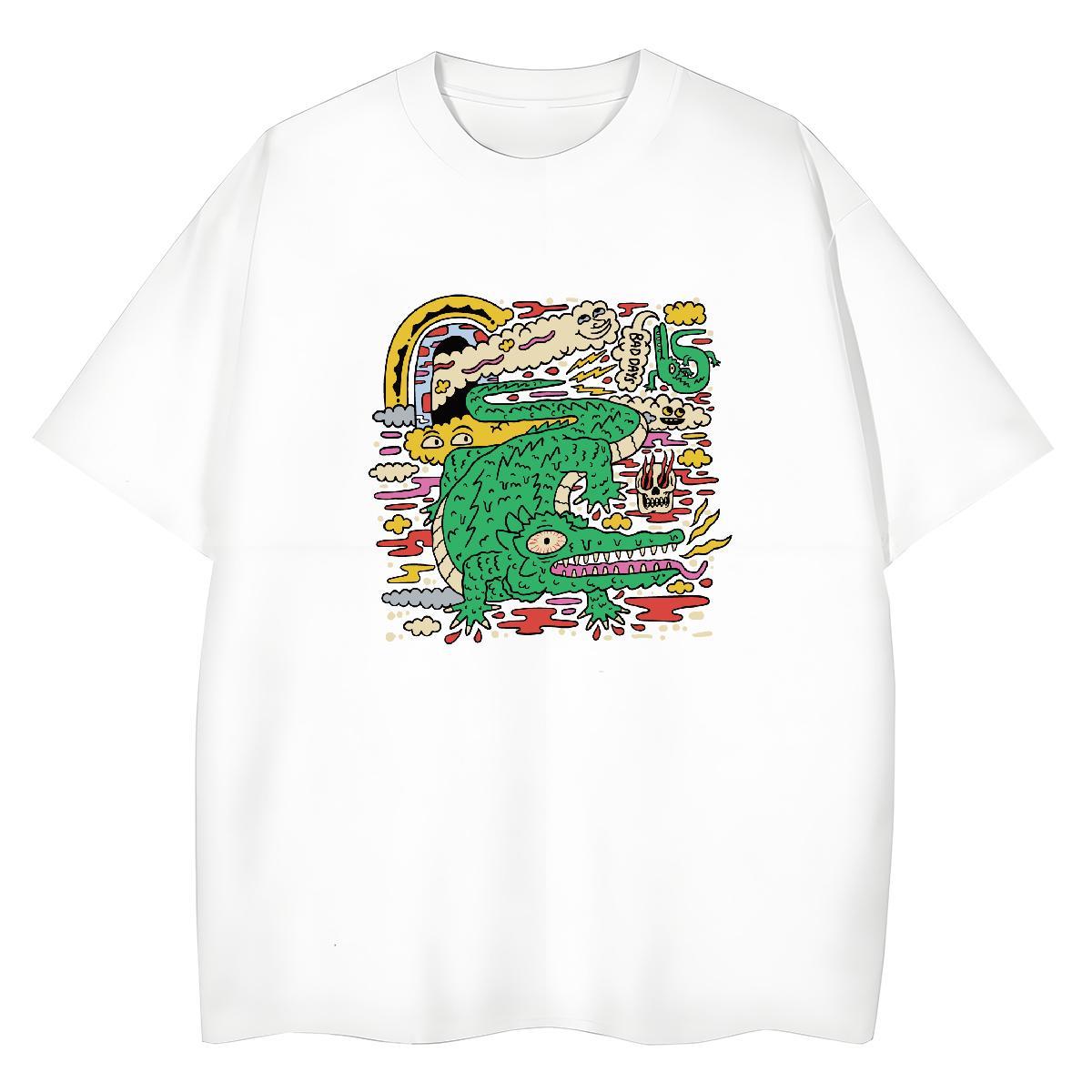 Factory Direct Woman Tshirt Sports Street Wear Comfortable Clothings Lady 230g 100% Cotton crocodile DIY Anime Women T Shirts