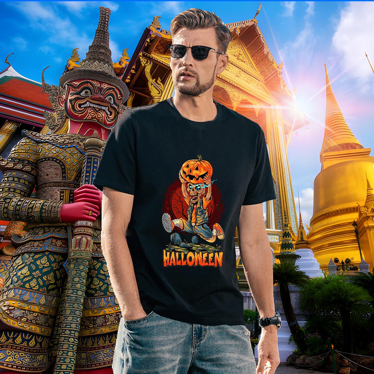 TOP Quality T shirt halloween Crew Neck Breathable Street wear Hip Hop DIY Logo Oversized 230g Cotton Tshirt for Man Woman DIY Customized Tees