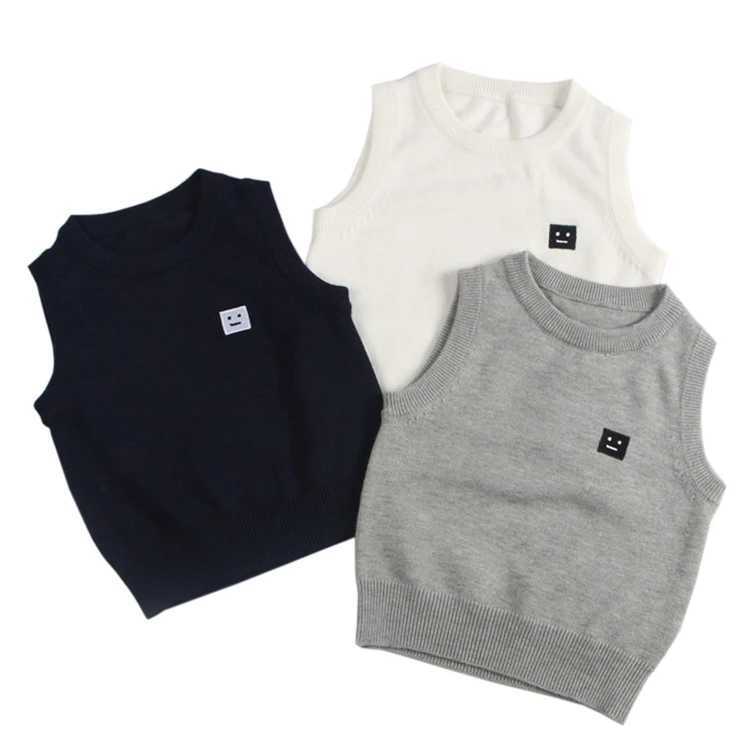 Children Vests Sweaters Cotton vest Children top quality sleeveless sweaters Kids boys O-Neck pullover knitting vest coatXJ240819