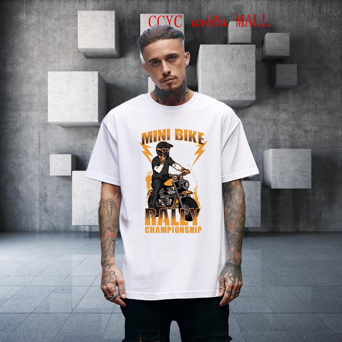 Designer motorbike 230g Pure Cotton Men Tops Tees Street Breathable Short Sleeve Man T Shirts DIY Customized Floral Print Top Tees