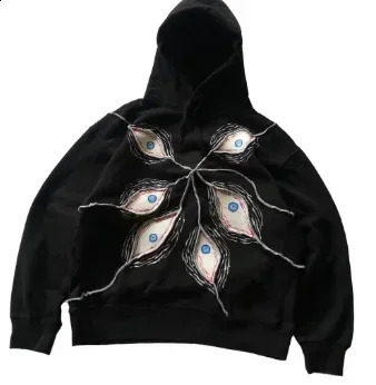 Y2k High Street Retro Harajuku Layout Large Mens Letter Embroidered Zipper Hoodie Fashion Sportswear Womens 240819