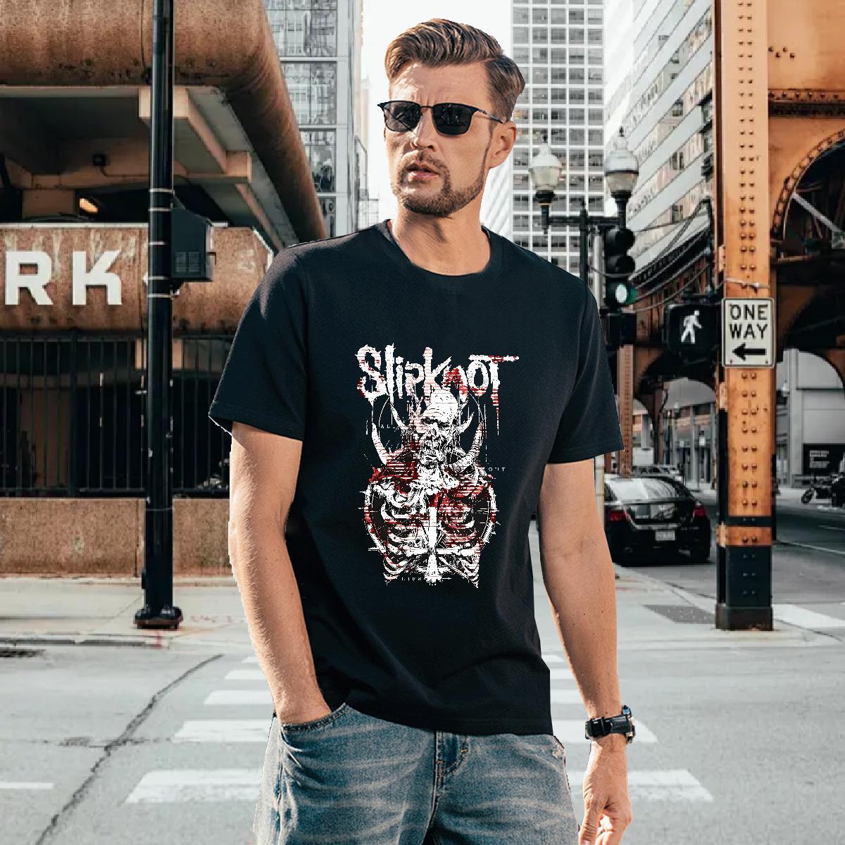 Mens T Shirts 230g 100% Cotton scary Street Breathable Short Sleeve Custom Cartoon Couples T Shirts New Arrival Popular Tops Shirt