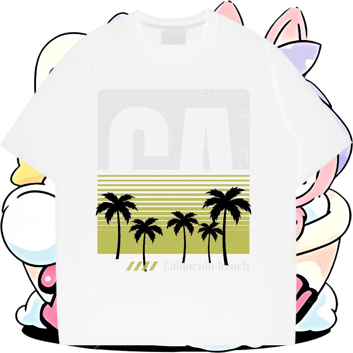 Fashion Casual Tshirt for Man Woman Casual Daily Wear Breathable Clothings Soft 230g Cotton tree Cartoon Printing L-4XL Womens T Shirts