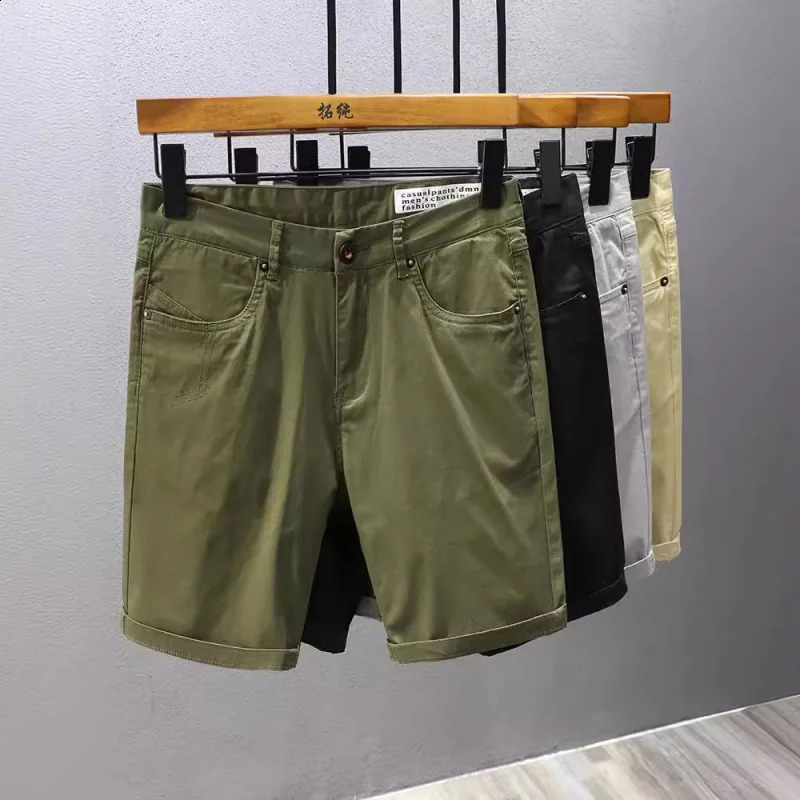 High quality pure cotton summer trend casual shorts mens slim fit outdoor sports goods fifth pair of pants 240819