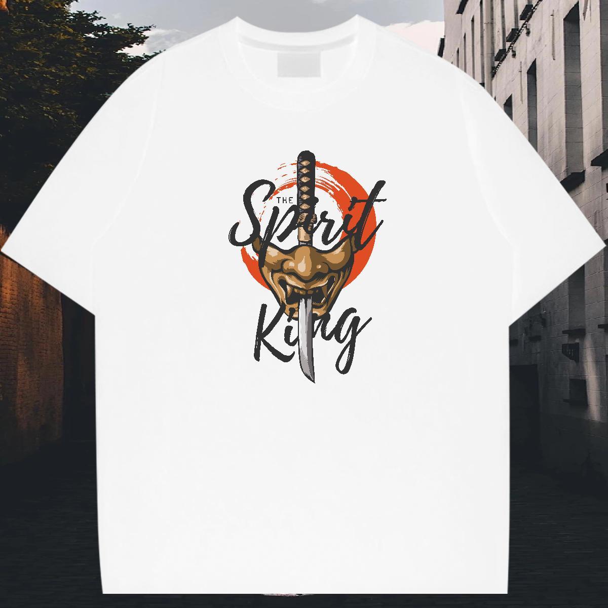 Popular Tshirt for Man Woman Street wear Hip Hop 230g Cotton Asian Size Round Neck Short Sleeve Half of the face T-Shirts for Men Designer Tops Tees