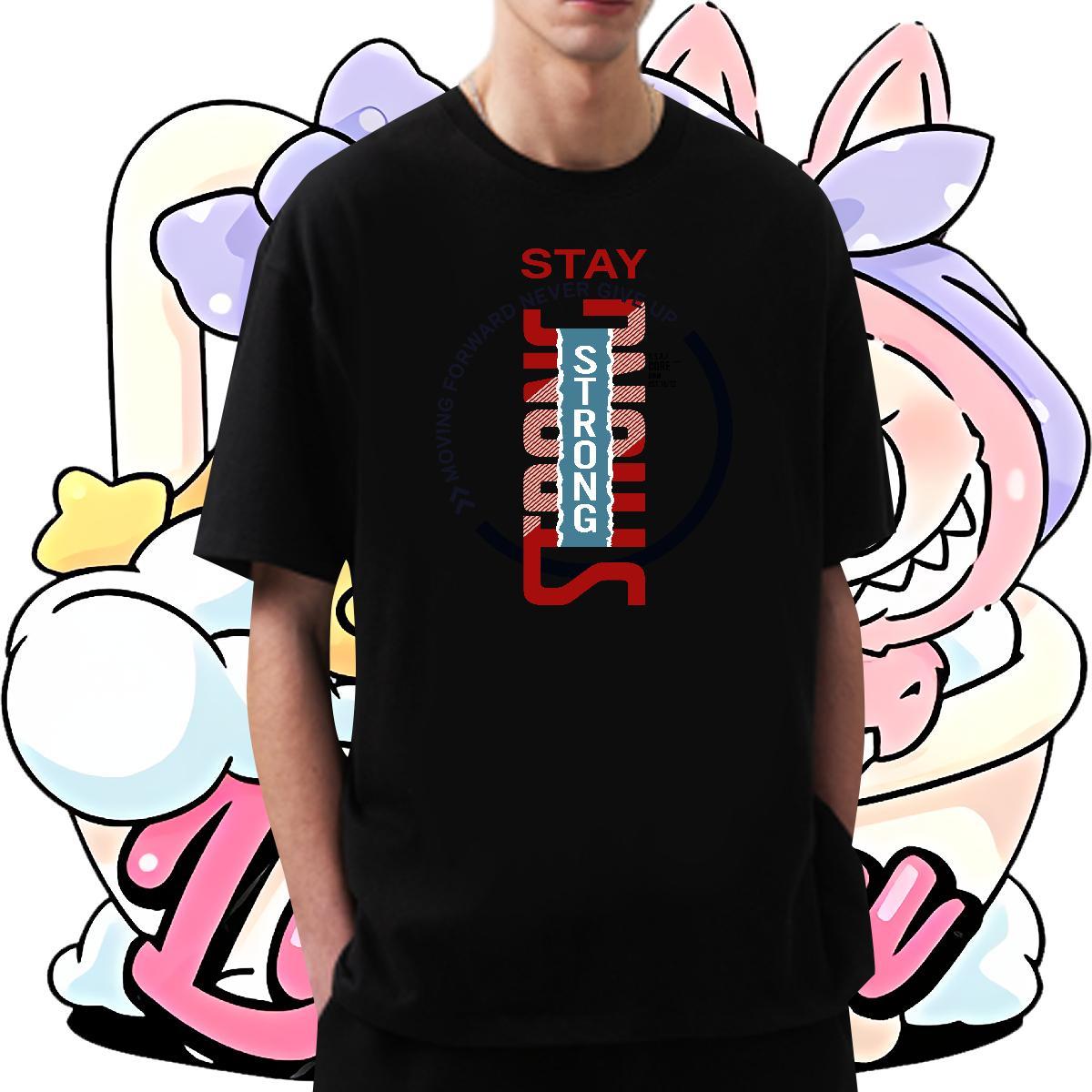 Comfortable letter 230g Cotton Men Tshirts Hip Hop Street Short Sleeve Soft T-Shirts for Men Designer Cartoon Print Wear