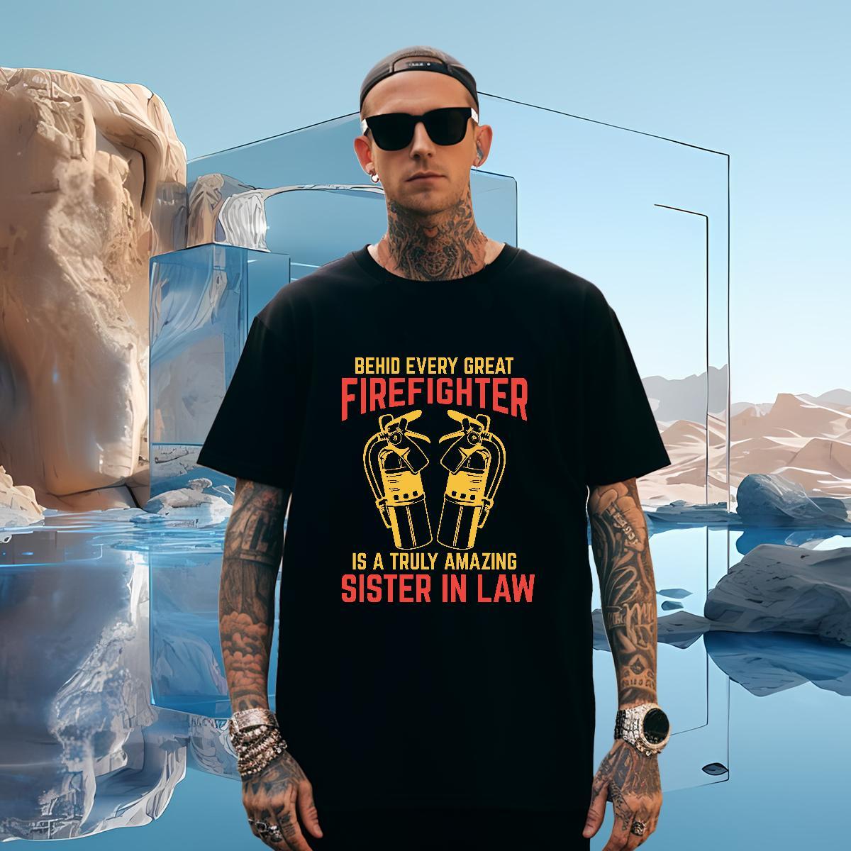 Soft firefighter T shirt Anime Printing Street Couples T Shirts 230g 100% Cotton Fashion Design Crew Neck Customized Print Clothings