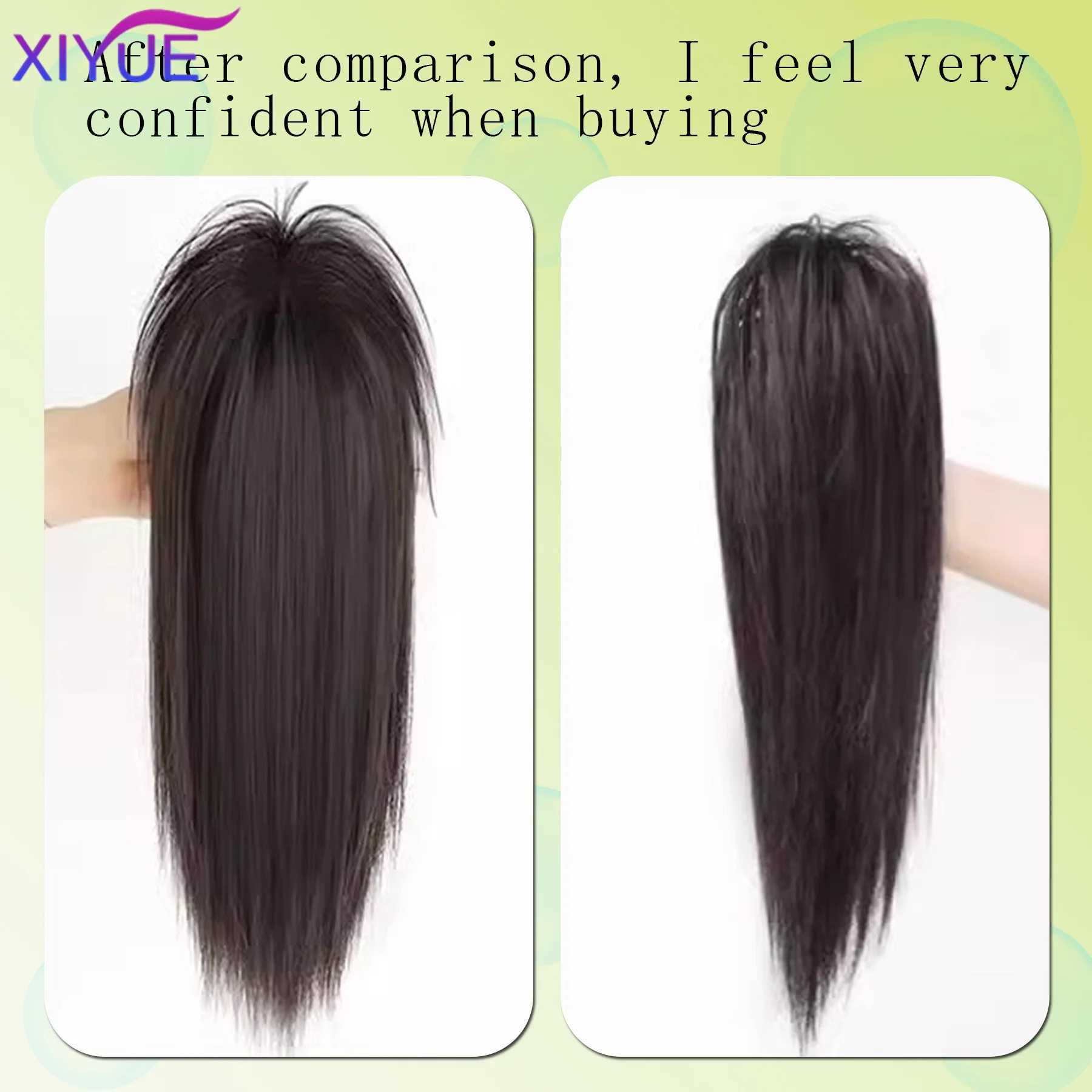 XIYUE synthetic ponytail claw clip ponytail extension short curly ponytail natural wig ponytail womens ponytail black hair clip W240817