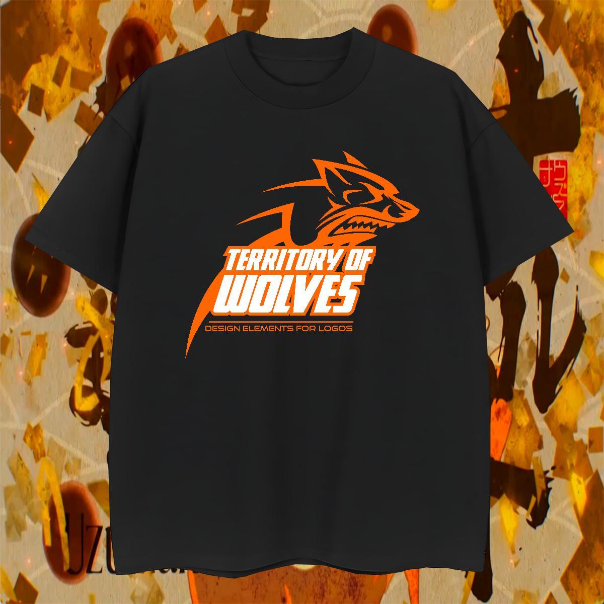 Classic Men T Shirts wolf Crew Neck Breathable Hip Hop Custom Printed 230g Pure Cotton Tshirt for Man Woman Fashion Design Tees Shirts