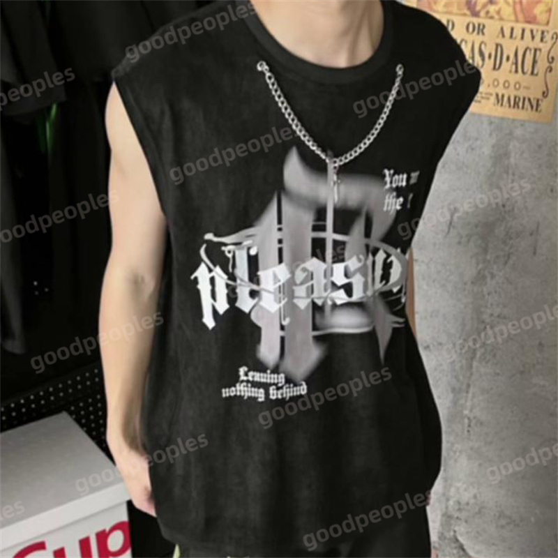 Fashion Mens T-shirt Summer Sleeveless Short Sleeve Mens Casual Top Short Sleeve Designer T-shirt Couple Trendy Clothing Size M-3XL