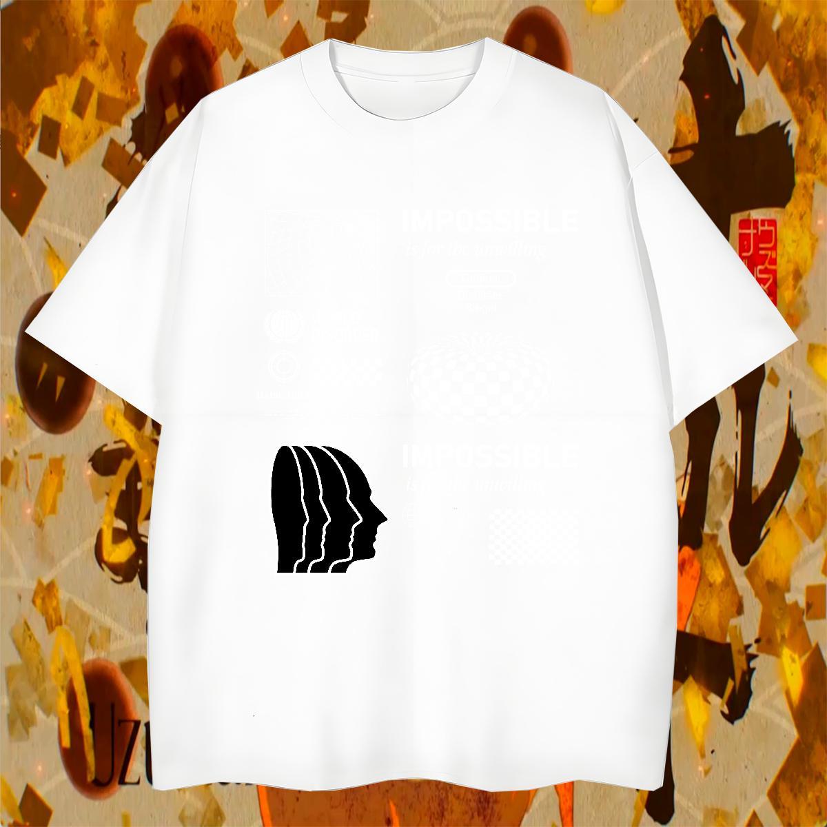 Loose Couples T Shirts Casual Daily Wear 230g Cotton Custom Anime Breathable letter Man T Shirts Free Shipping Polos