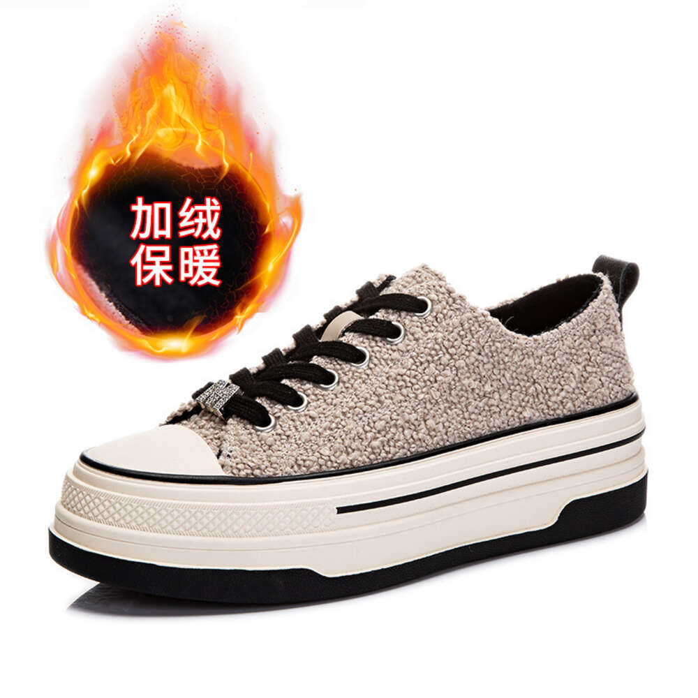 Ddmysports Warm Little White Winter New Thick Plush Board Flat Sole Women S Casual Versatile Shoes Children OUTDOOR