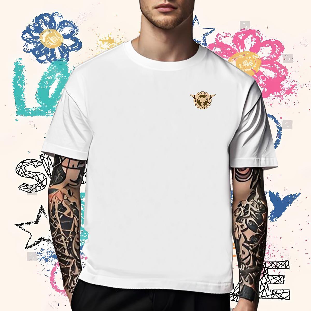 Fashion Design Men Clothes T-Shirt logo Sport 230g Pure Cotton Tops Tees Breathable Crew Neck Cool Design Mens T Shirts Asian Size