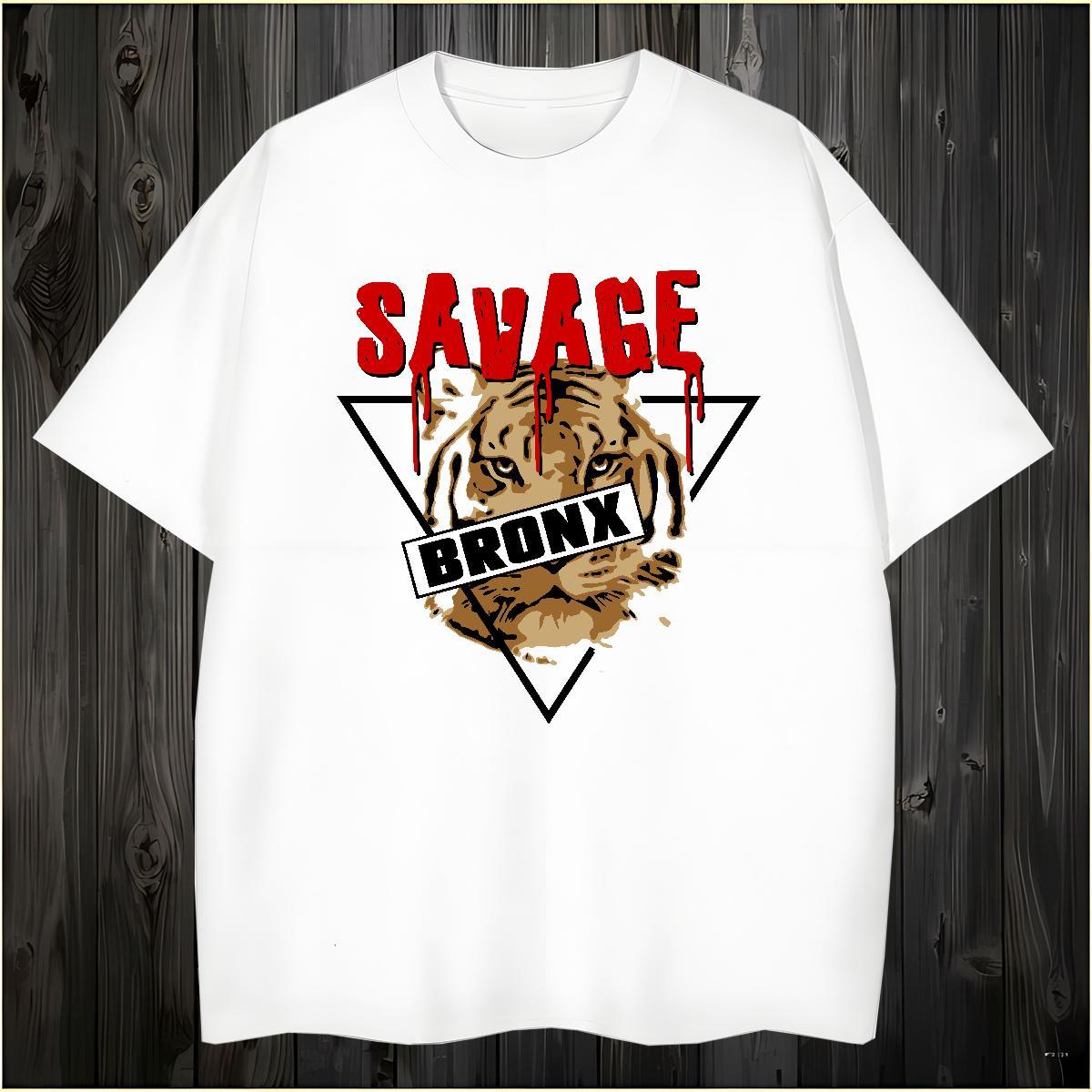 Cool T Shirts Men tiger Pure Cotton Street Wear Customized Print 100% Cotton 230g Tshirt for Man Woman DIY Customized Tops Tees