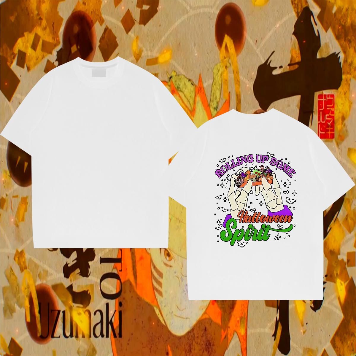 Classic T Shirts Men candies Pure Cotton Anime Printing Street Black White 230g Cotton Men Tshirts DIY Customized Clothes