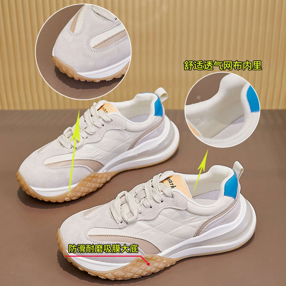 Ddmysports Absorbing Film Sole Forrest Gump Spring New Running And Sports Casual Dad Women Versatile Genuine Leather Shoes For OUTDOOR