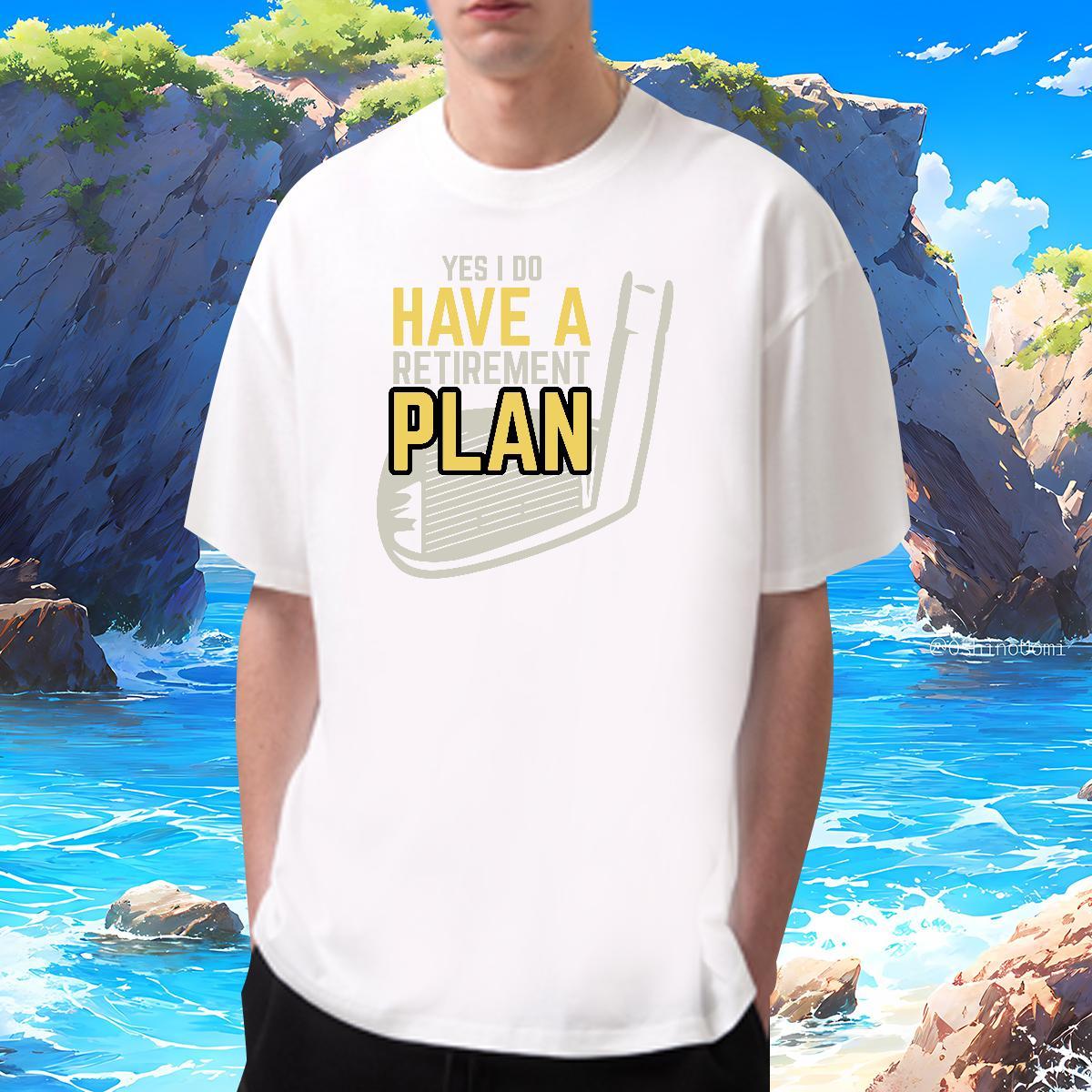 Comfortable have a plan 230g Cotton Men Tops Tees Daily Outfit Breathable Crew Neck Mens T Shirts Brand Custom Printed Wear