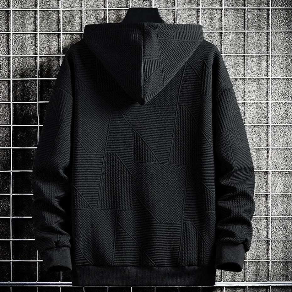 2024 Mens Hooded Shirts Y2k Streetwear Spring Autumn Black Windproof Oversized Hoodies Male Plus Size 7XL Sports Men Sweatshirt 240819