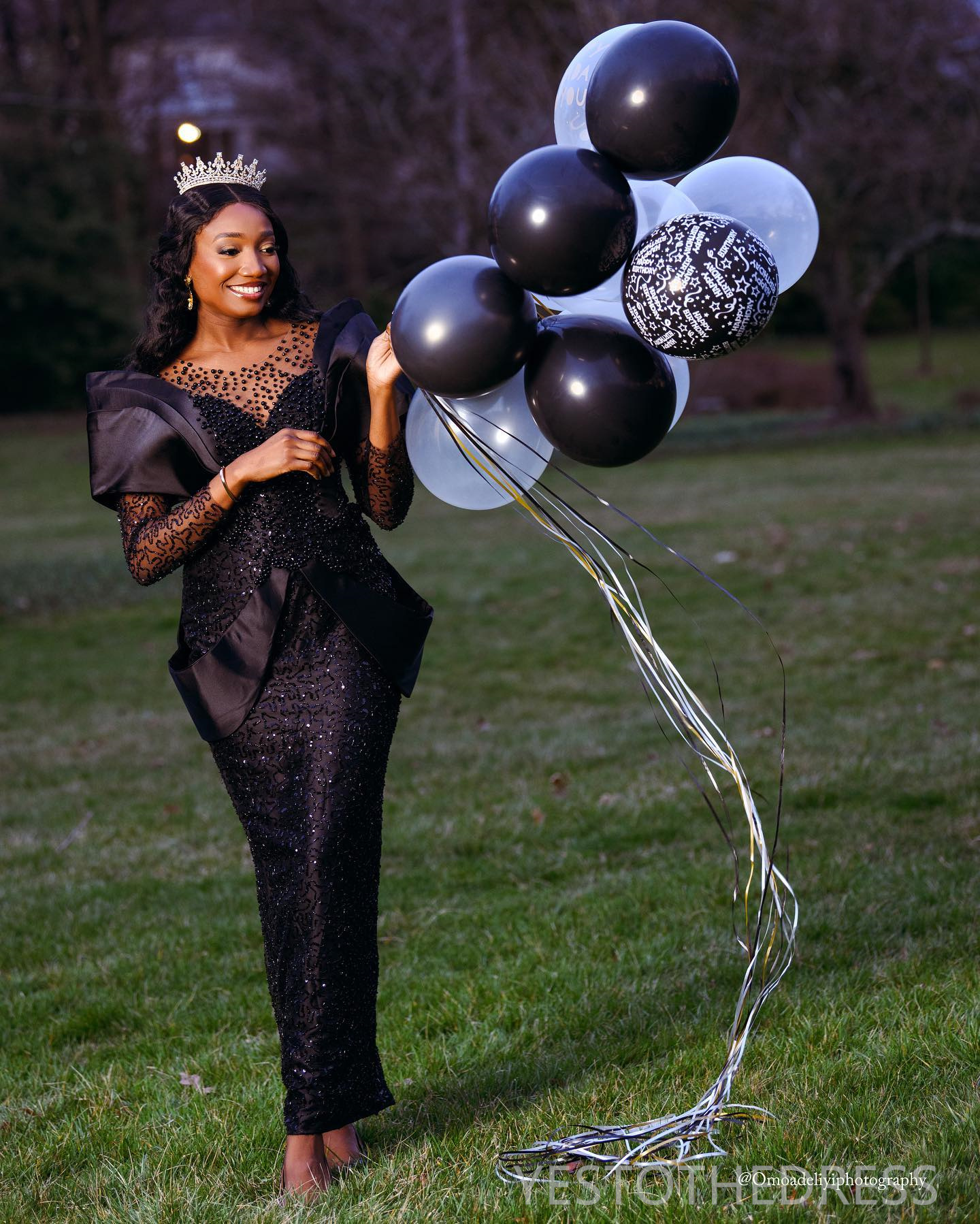 2024 Plus Size Black Prom Dresses For Special Occasions Evening Dresses Elegant Mermaid Promdress Sheer Neck Long Sleeves Beaded Lace Birthday Dress G