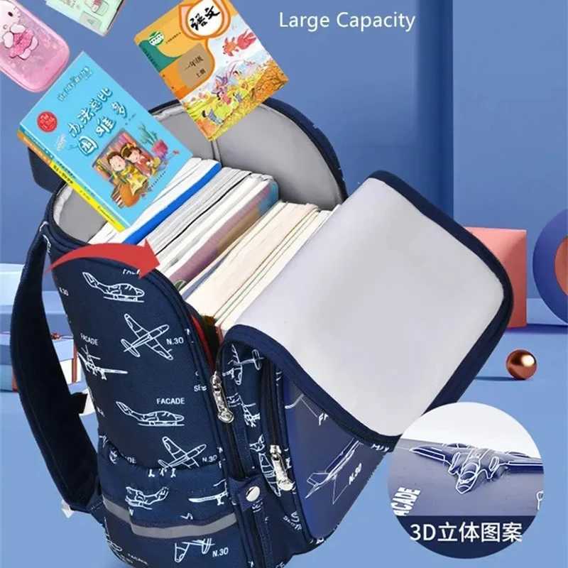 High Quality School Backpack for Boys Kids Bookbag Set with Lunch Bag Pencil Case Elementary School Bag Large Primary Book Bag Y240820