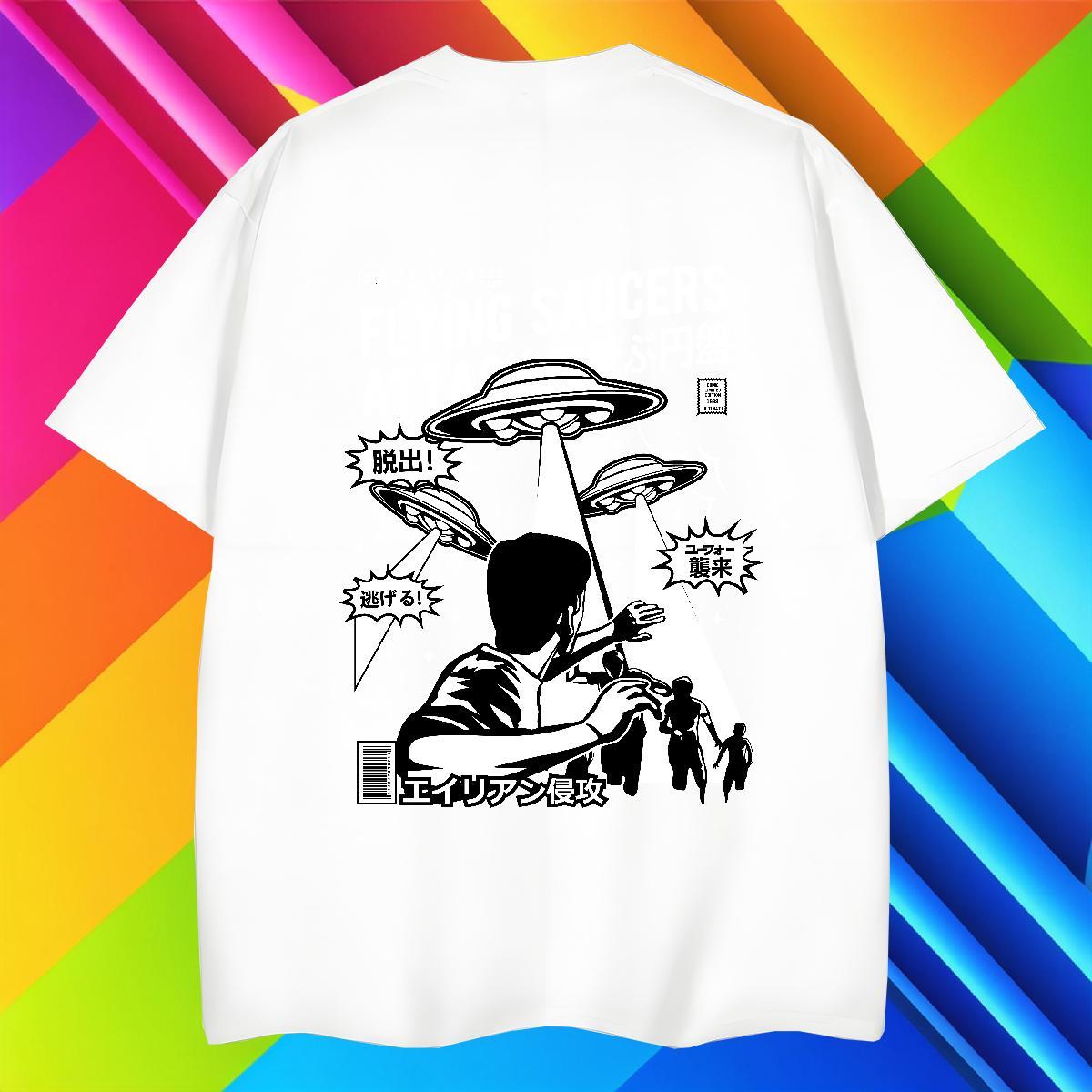 Unisex Mens Tshirts Street 230g Cotton Custom Printed Breathable Soft ET Men T Shirts Casual New Top Tees