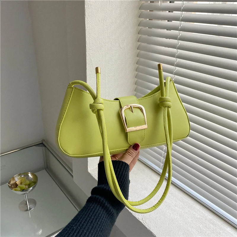 Womens Shoulder Bag Solid Color Small Trend Summer 2023 Trendy Crossbody Texture Underarm 240820ZYl