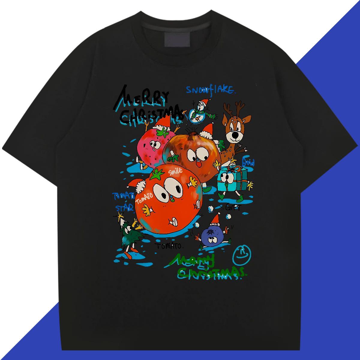 Fashion cartoon Men Clothes T-Shirt 100% Cotton 230g Men T Shirts Anime Print Casual O Neck Short Sleeves Soft Tops