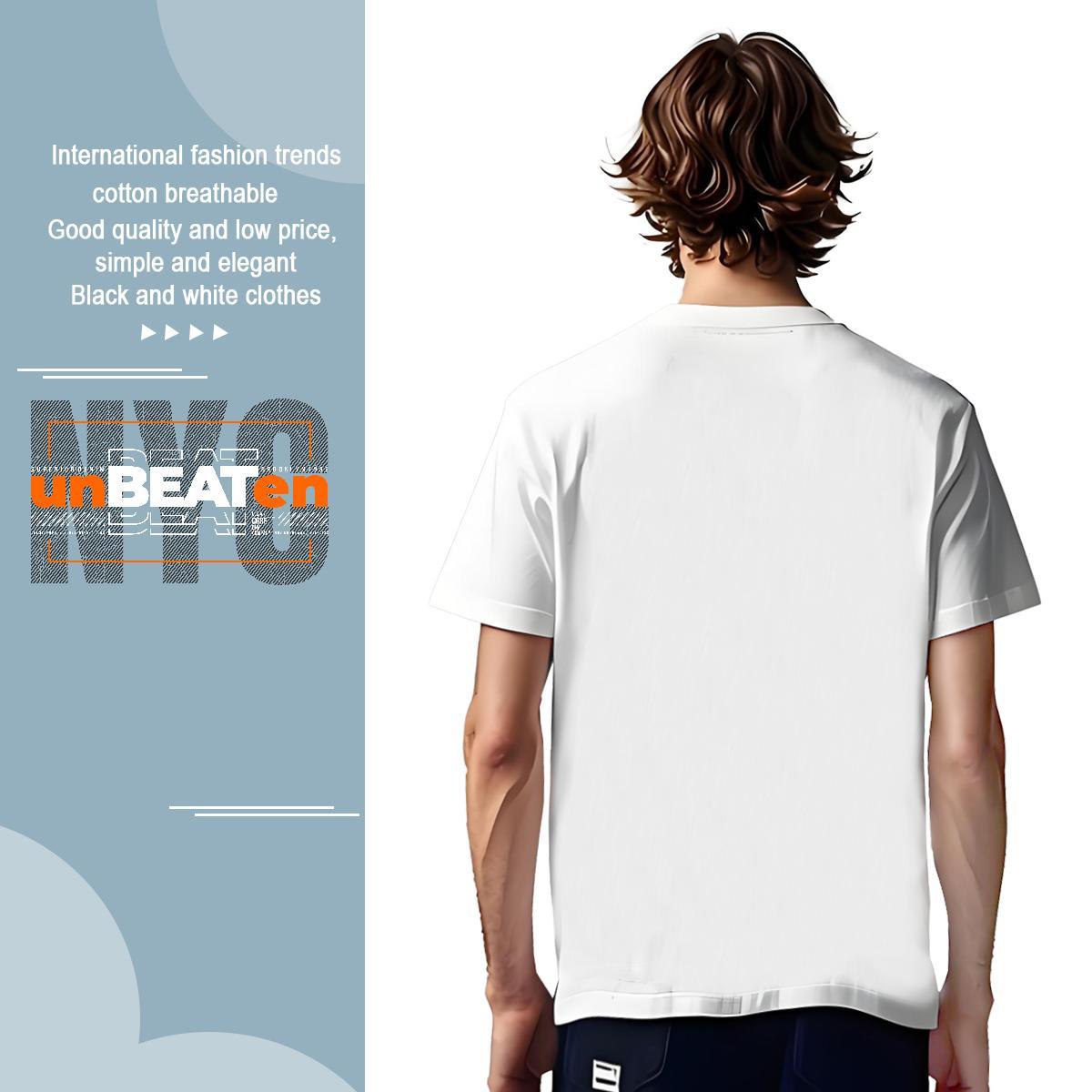 Comfortable unbeaten 230g 100% Cotton Mens Tshirts Home Outdoor Crew Neck Breathable Man T Shirts Customized Asian Size Clothings