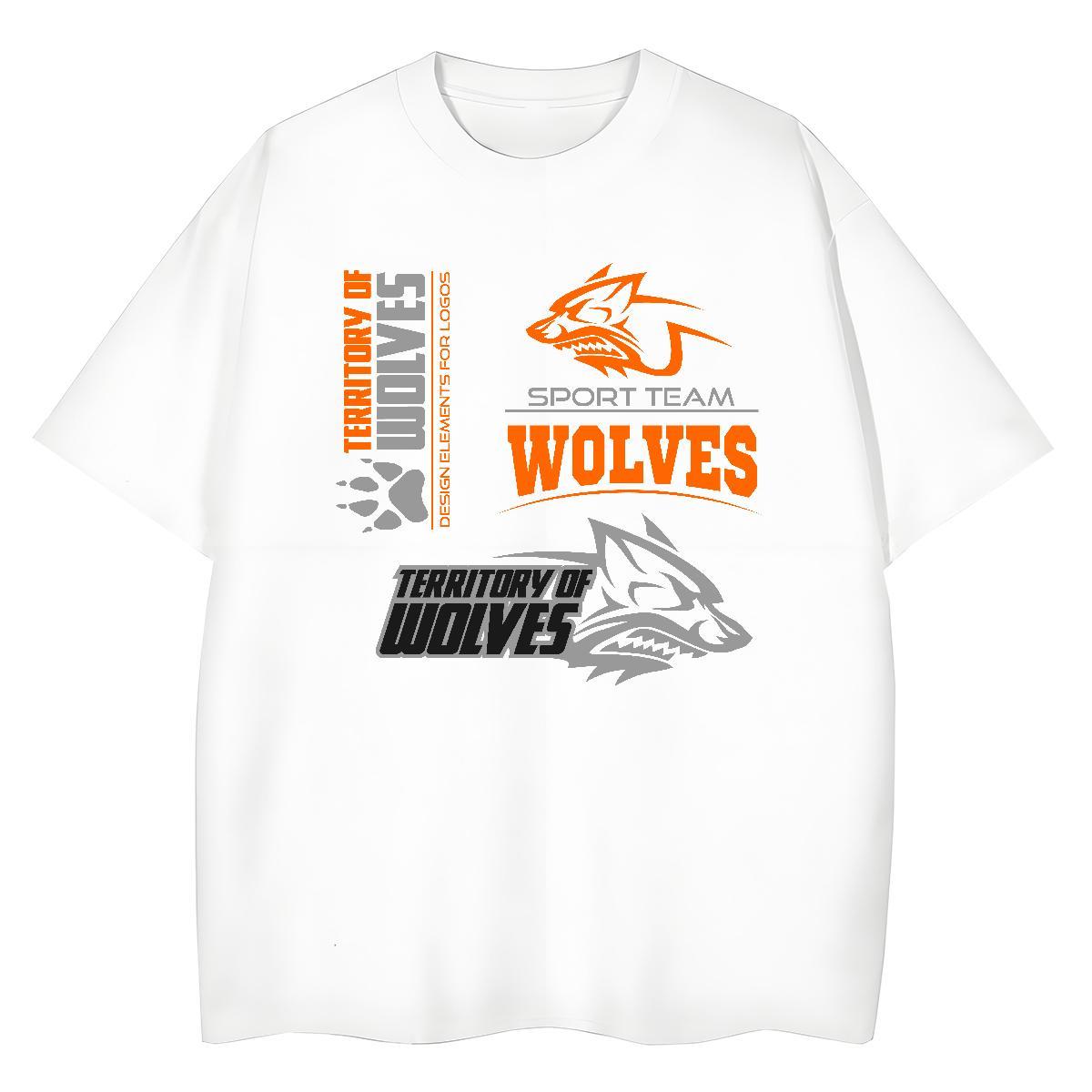Classic Mens T Shirts wolf Breathable Soft Anime Printing Street Custom Print Plus Size 230g Cotton Mens Tshirts Designer Wear