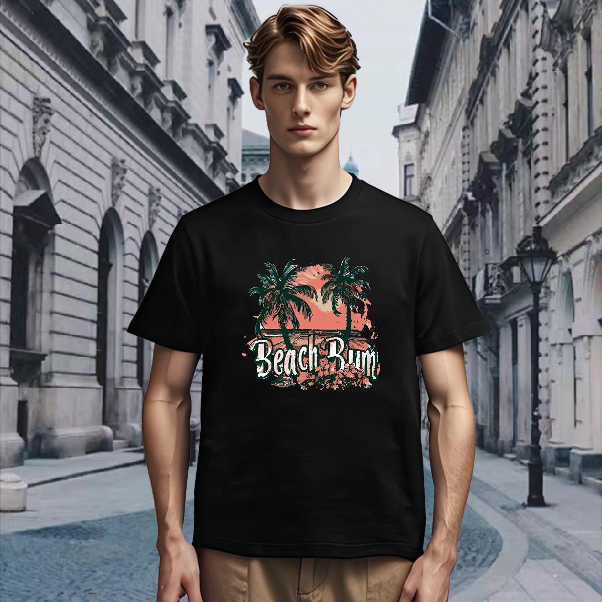 T-Shirts 230g Cotton palm Hip Hop O-Neck Short Sleeve Customized Print Men Tshirts Classic Casual Soft Tops