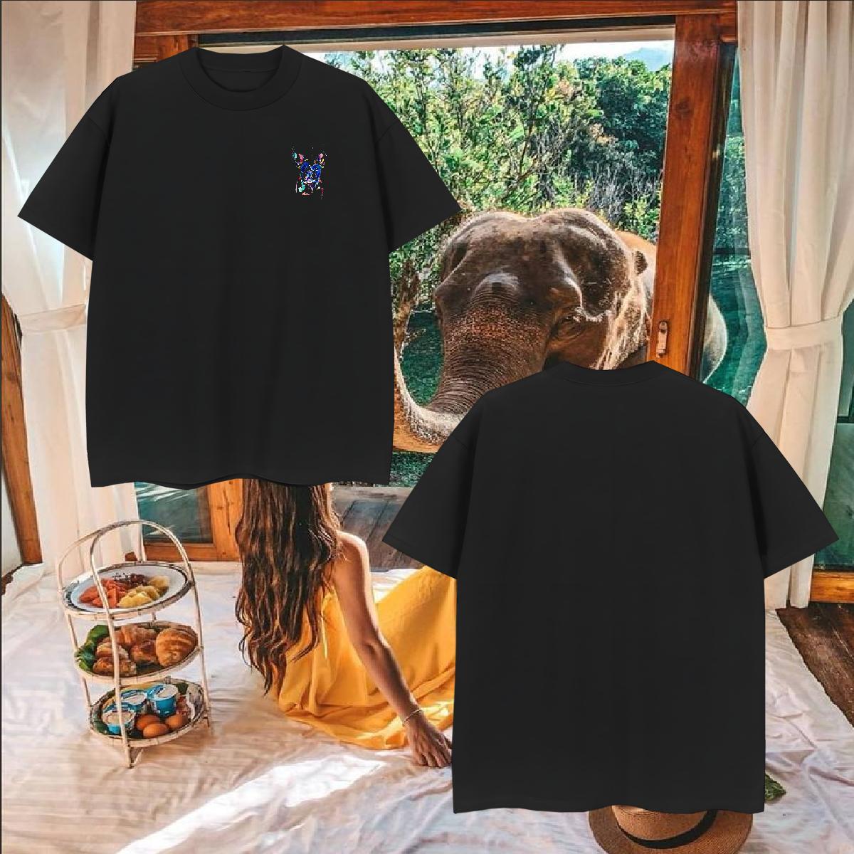 New Arrival Tshirt for Man Woman coloful dog Daily Outfit 230g Cotton Polos O Neck Short Sleeves Soft T Shirts Men Plus Size Cartoon