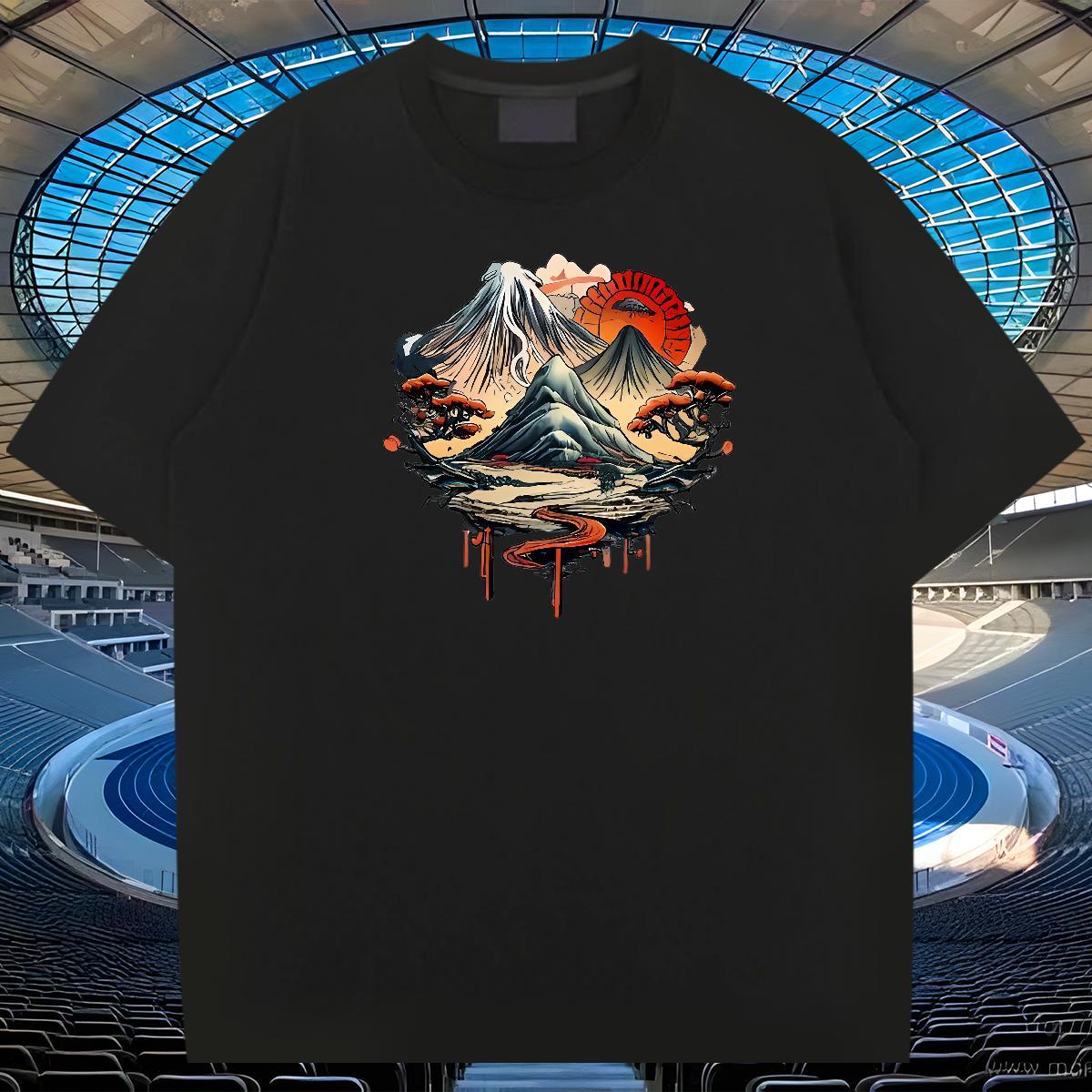 Popular Tshirt for Man Woman Daily Wear 230g 100% Cotton Plus Size Custom Breathable Short Sleeve sun Man T Shirts New Clothes
