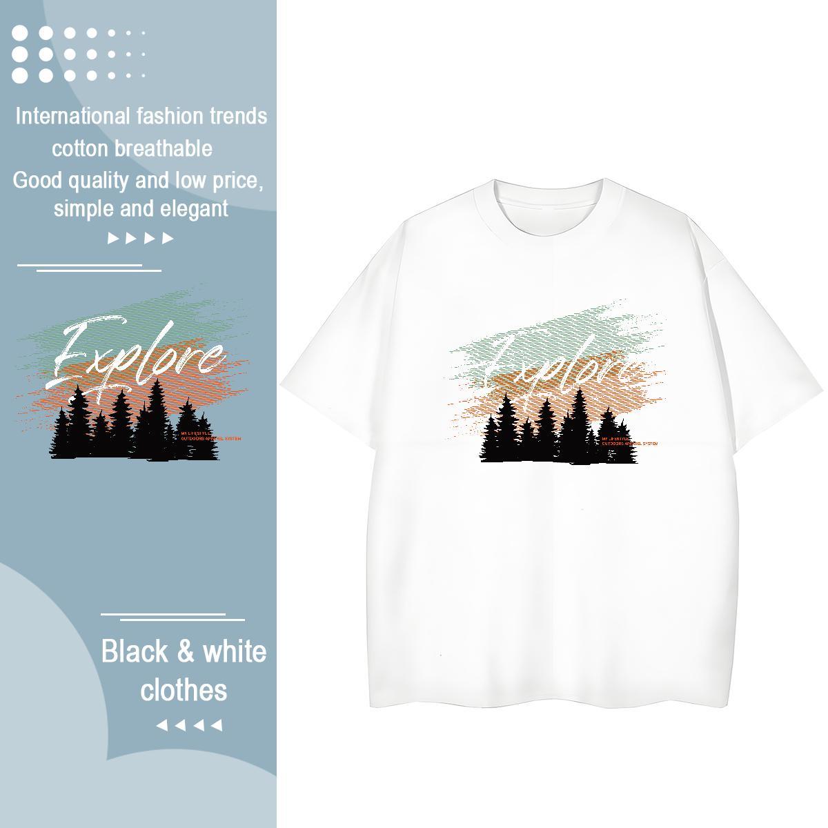 Fashion Design Tshirt for Man Woman grove Hip Hop 230g Cotton Tee Shirt Crew Neck Cool Design Man T Shirts Customized Print
