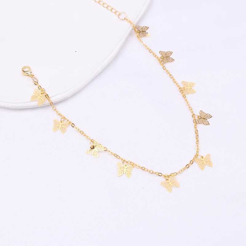 2024 Hot Selling Trends Summer Beach Accessories Star Moon Butterfly Gold Adjustable Foot Bracelet Bohemian Foot Chain Jewelry W240815