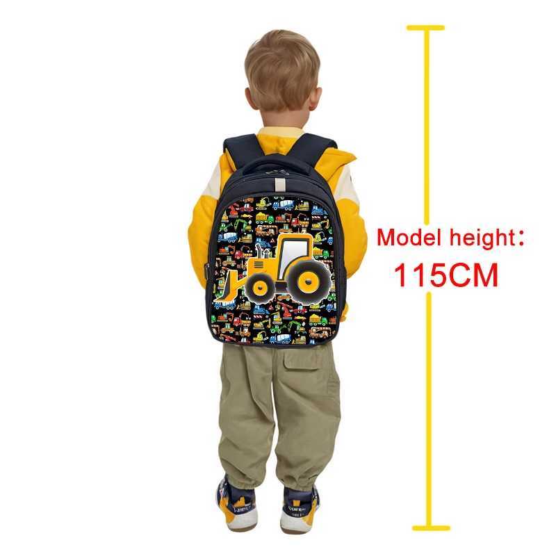Cute Excavator Bulldozer Fire Truck Backpack Children School Bags Kids Daypack Baby Kindergarten Backpacks Book Bag Gift Y240820
