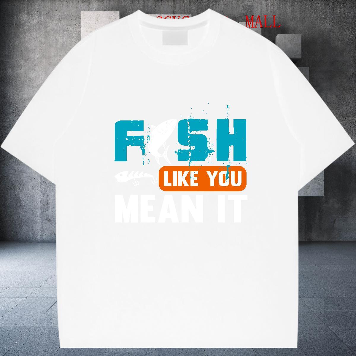 Free Shipping fish Men T Shirts Sports Casual Tshirt for Man Woman 100% Cotton 230g Stylist Breathable Short Sleeve Plus Size Cartoon Top Tees