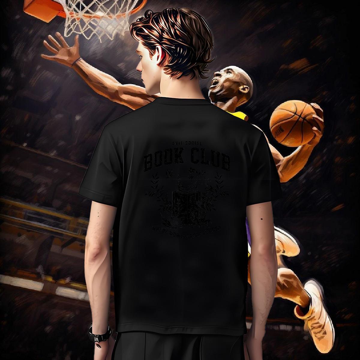 Mens T Shirts 100% Cotton 230g book Casual Daily Wear Crew Neck Skull Couples T Shirts Fashion Popular Tops Tees