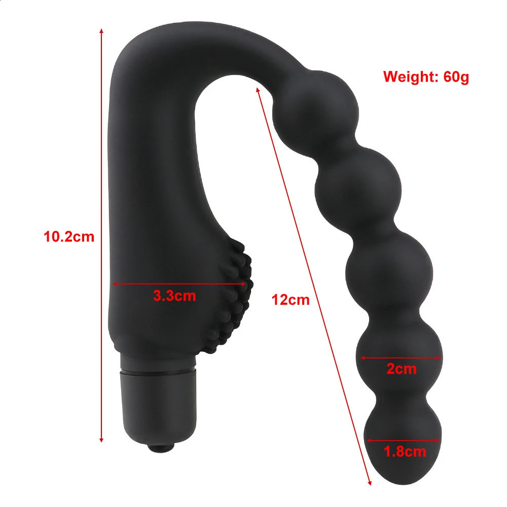 Granular prostate vibrator massager anal plug waterproof 10 speed stimulation buttocks anal silicone adult female male sex toy 240813