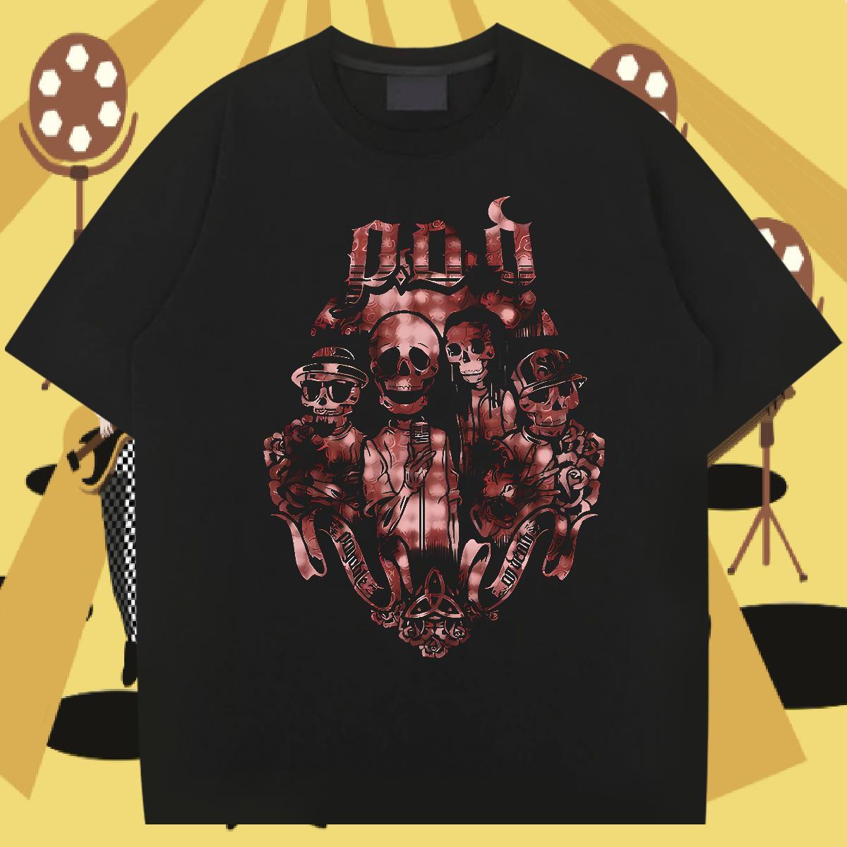 Wholesale scary Men Tops Tees 230g Pure Cotton Men T Shirts Custom Big Size Street Wear O Neck Short Sleeves Popular Tops Shirt
