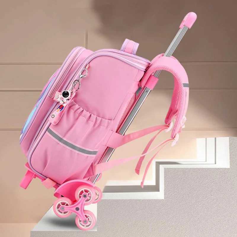 New Space Schoolbag Trolley Estuches Escolares Primary School Student Backpack Rolling Back Packs Bag for Women Bagpack Borse Y240820