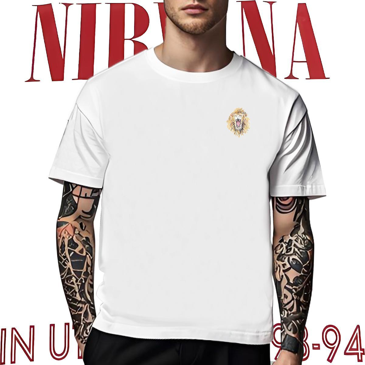 Custom Men Tops Tees lion Outdoor 230g Cotton Top Tees Breathable Crew Neck Classic T Shirt For Man Oversized 3XL 4XL