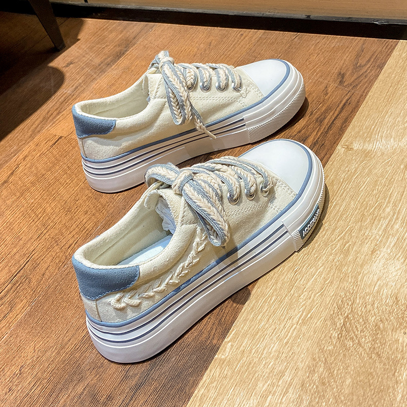 Ddmysports Instagram Korean Canvas Spring New Casual Little White For Women Comfortable And Small Student Board Shoes OUTDOOR