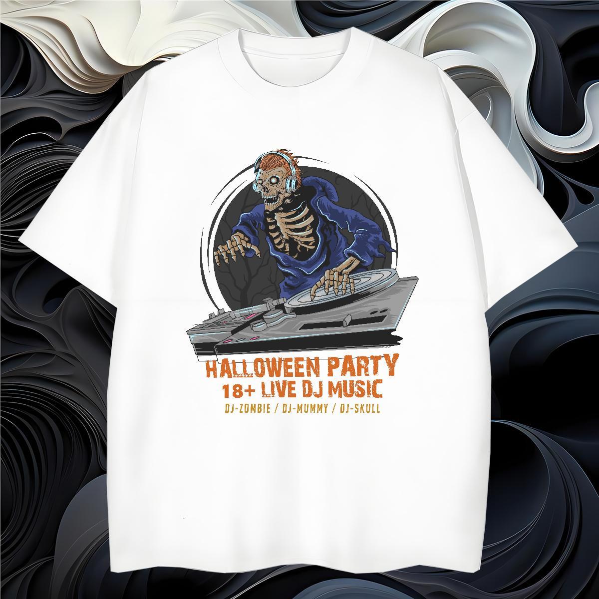 High Quality T-Shirts for Men skull Breathable Short Sleeve Sports Casual Cartoon Printing L-4XL 230g Cotton Mens Tshirts 2024 Designer Wear