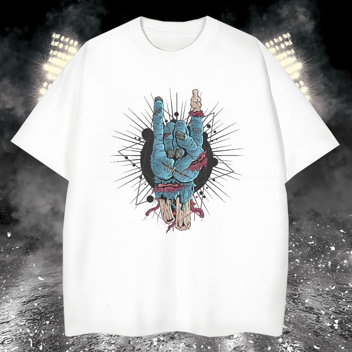Popular T shirt hand Crew Neck Breathable Home Outdoor Plus Size Cartoon 230g Cotton Tshirts New Clothes