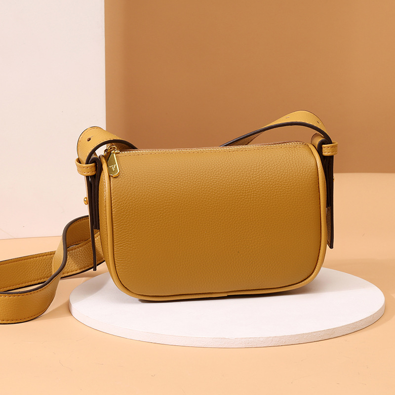 Genuine leather women's top layer cowhide handbag spring/summer new trendy and simple one shoulder crossbody bag