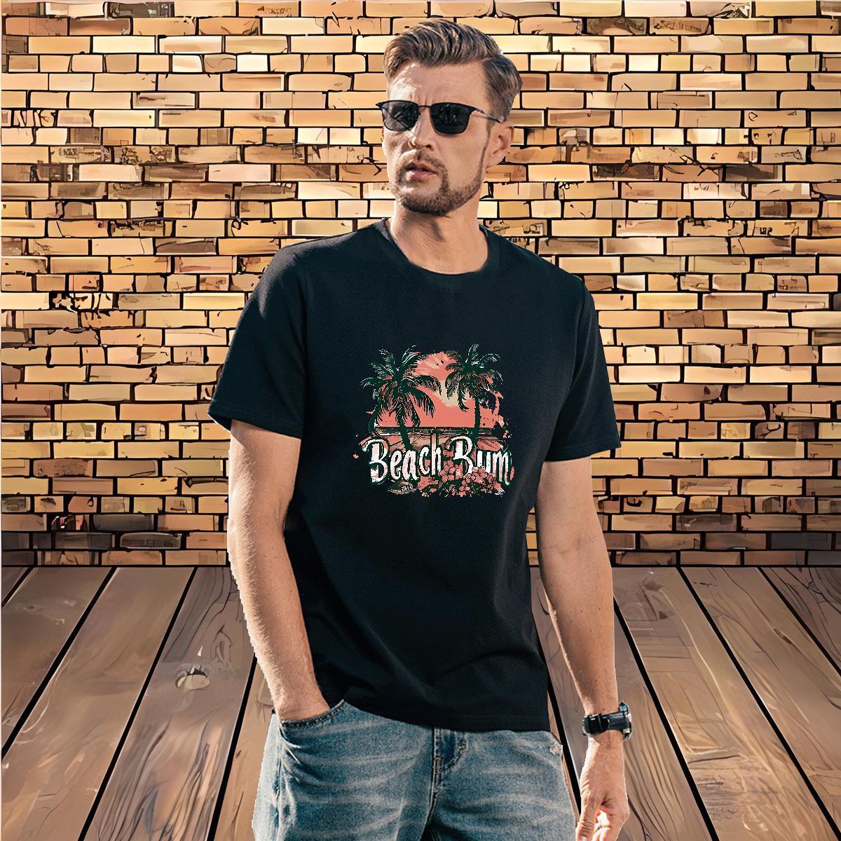 T-Shirts for Men 230g Cotton beach Street Breathable Short Sleeve Black Oversized Tshirt for Man Woman Wholesale Loose Fit Clothings