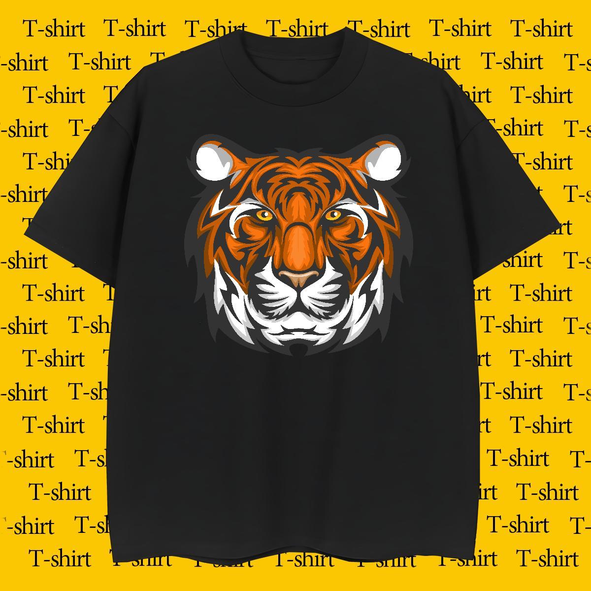 Loose Fit T Shirt For Man tiger Breathable Short Sleeve High Street Hip Hop Customized 230g Cotton Men Tees 2024 Summer Polos