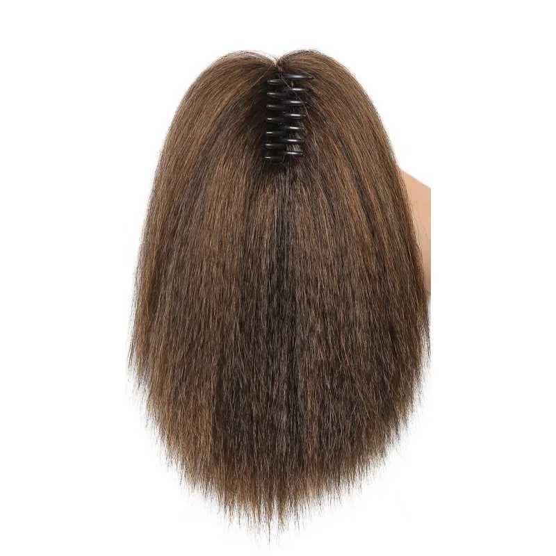 Grasp the ponytail wig yaki ponytail fluffy straight short ponytail sandwiched between synthetic fake ponytail hair W240817
