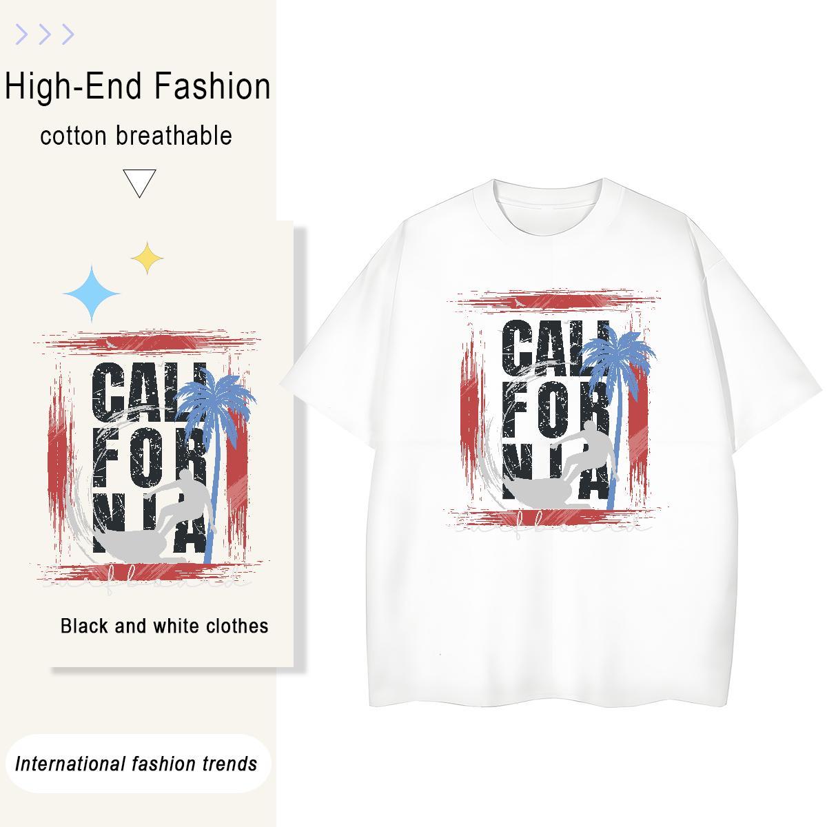 Designer letter 230g Pure Cotton Men Tops Tees Outdoor O-Neck Short Sleeve T-Shirts Classic Casual Cartoon Printing L-4XL Clothes